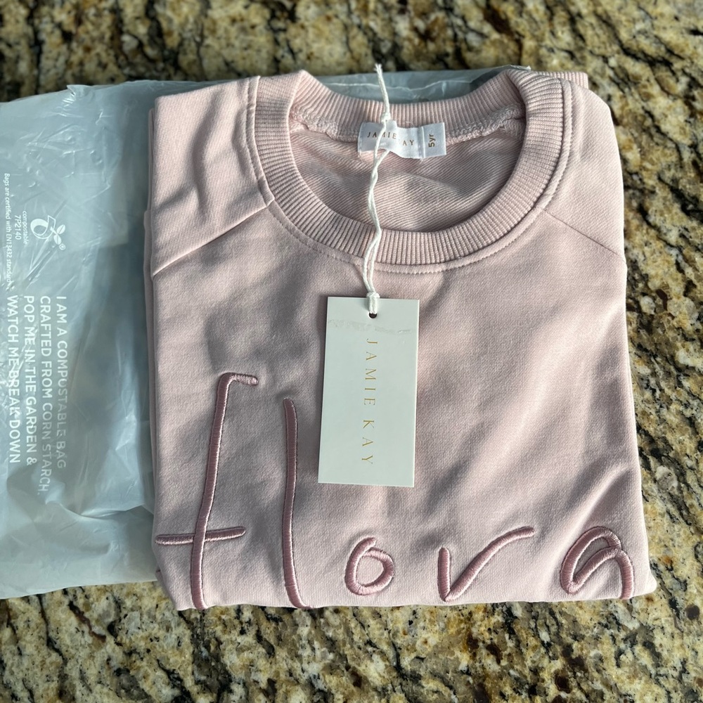 NWT Jamie Kay Floura Sweatshirt 5y Old Rose